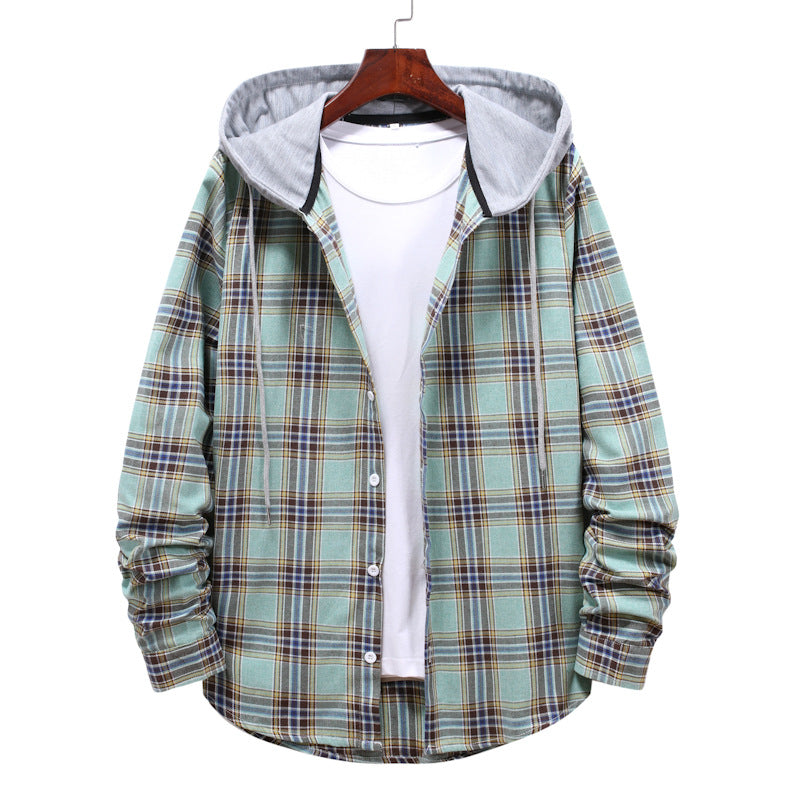 Herren Überhemd Kapuze Hoodie Modern