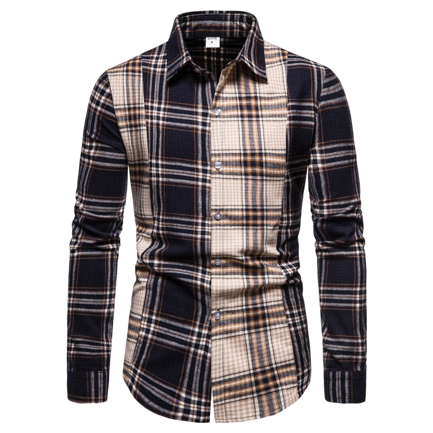 Herren Langarmhemd Karomuster Modern Berlin Style - BerlinGlamour