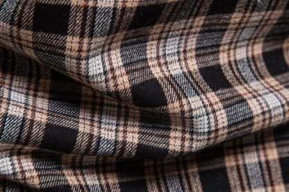 Herren Flanellhemd Kapuze Lässig Modern