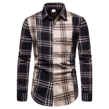 Herren Langarmhemd Karomuster Modern Berlin Style