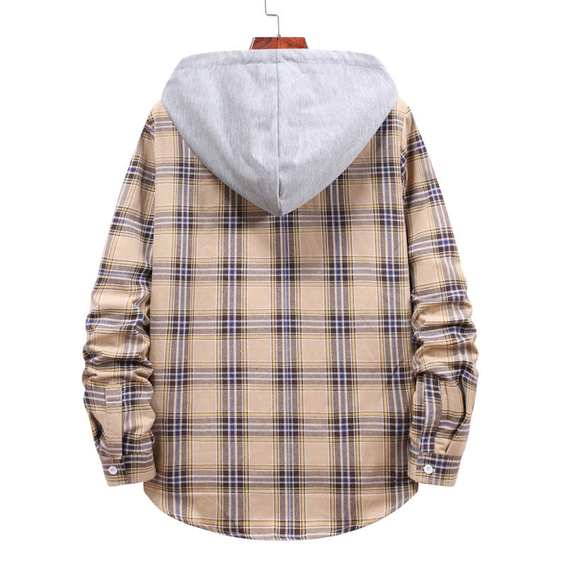 Herren Überhemd Kapuze Hoodie Modern