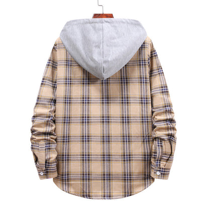 Herren Überhemd Kapuze Hoodie Modern