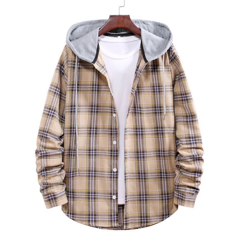 Herren Überhemd Kapuze Hoodie Modern