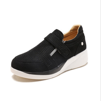 Damen Sneaker High-Top Sportlich Reißverschluss Schwarz