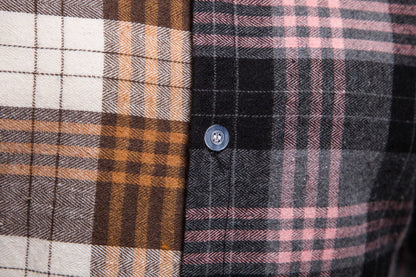 Herren Langarmhemd Patchwork Design Modern Berlin Style