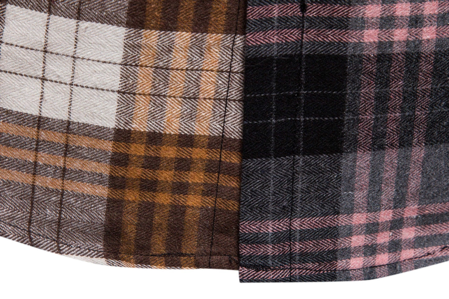 Herren Langarmhemd Patchwork Design Modern Berlin Style