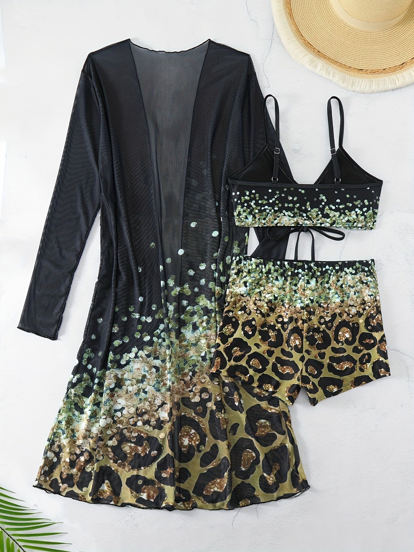 Bikini Set Leopardenmuster Frauen Badeanzug