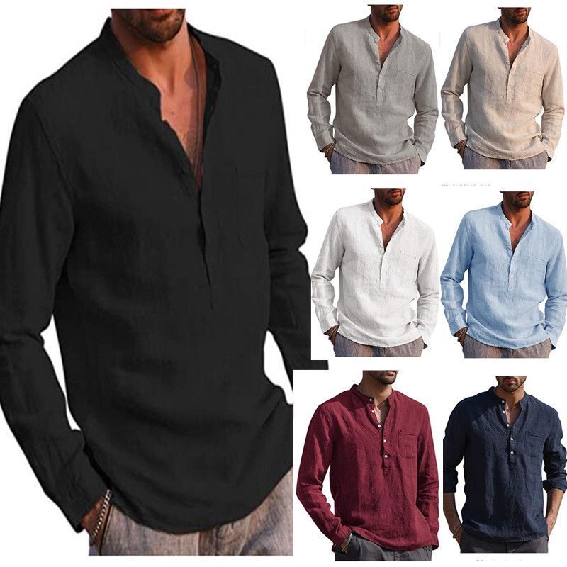 Herren Leinenhemd Lässig Modern Sommer - BerlinGlamour
