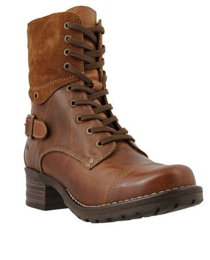 Damen Schnürstiefel Robust Modisch Schnalle