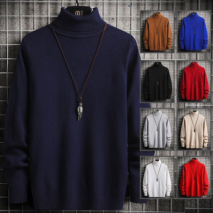 Herren Rollkragenpullover Lässig Modern Strickpullover Große Größen