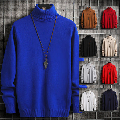 Herren Rollkragenpullover Lässig Modern Strickpullover Große Größen