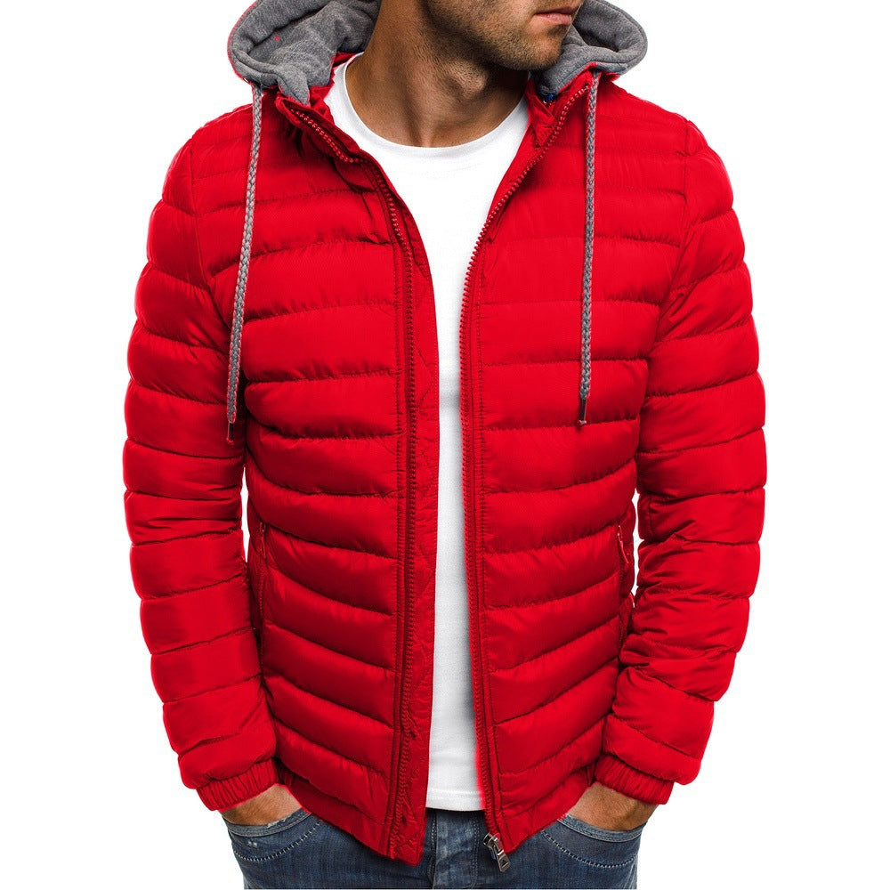 Herren Winterjacke Gesteppt Isolierend mit Reißverschlusstaschen