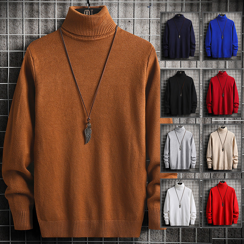 Herren Rollkragenpullover Lässig Modern Strickpullover Große Größen