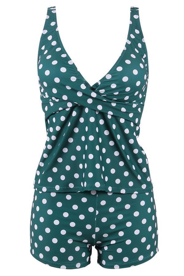 Tankini Set Polkadot Damen Badeanzug