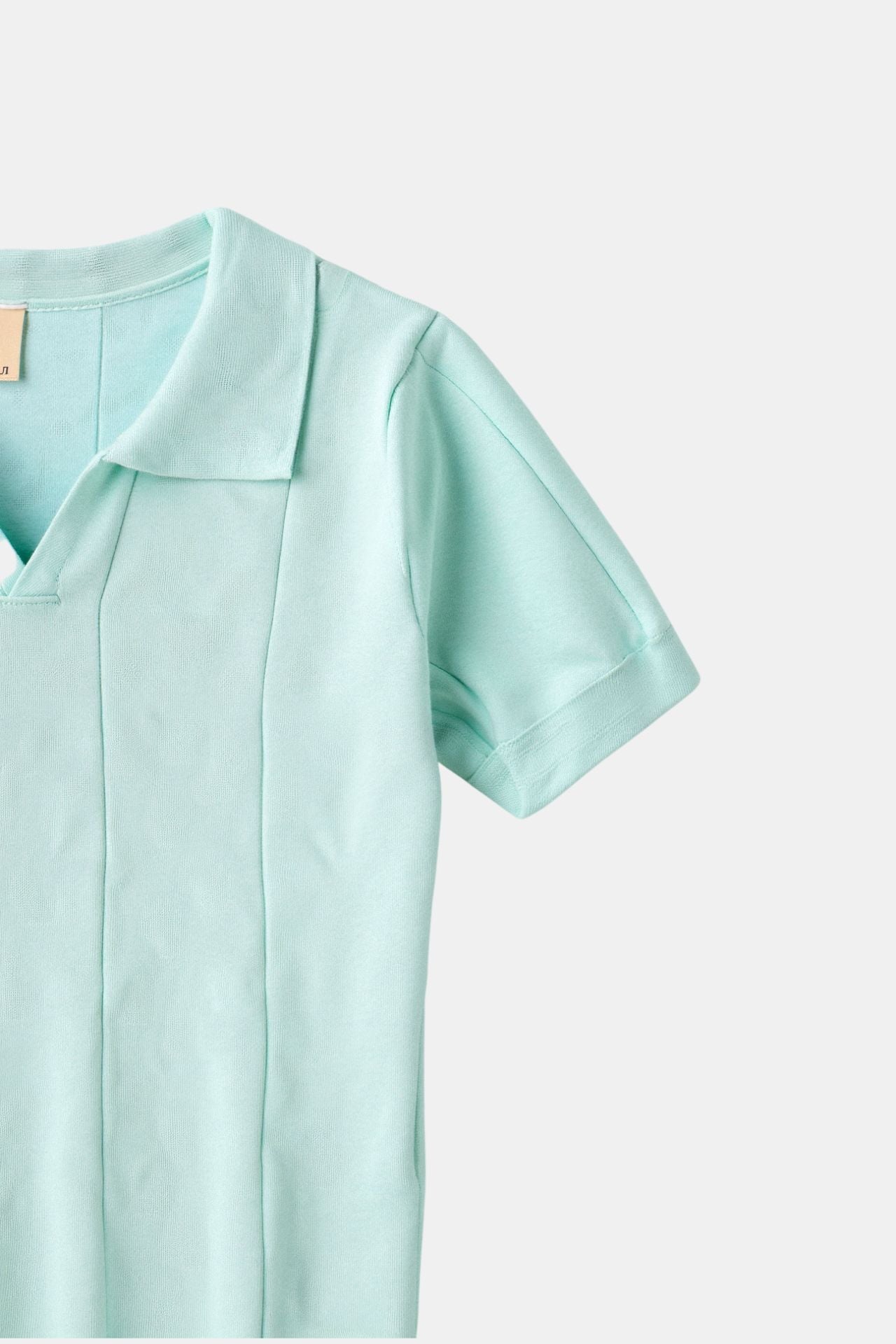 Mintgrünes Poloshirt Retro Style