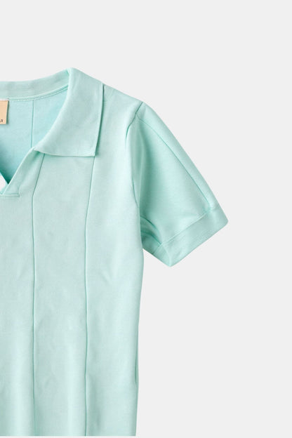 Mintgrünes Poloshirt Retro Style