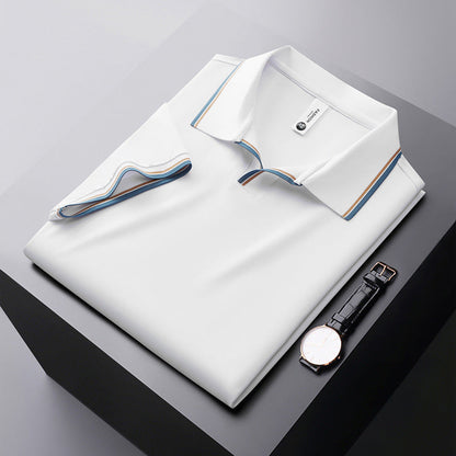 Herren Poloshirt Elegantes Classics Hemd Weiss