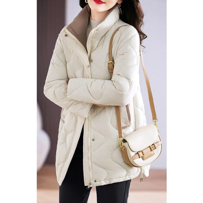 Damen Winterjacke Langärmelig Warm Freizeit