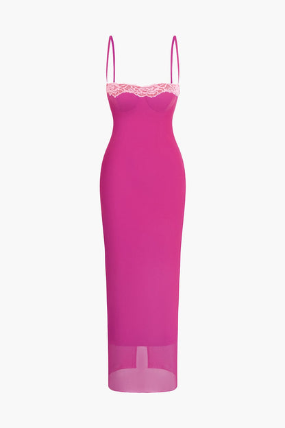 Midi-Robe mit Camisole-Oberteil