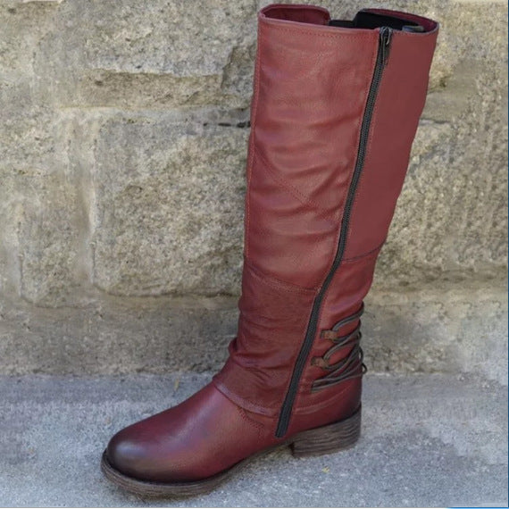 Damen Overknee Stiefel Modisch Komfortabel Blockabsatz
