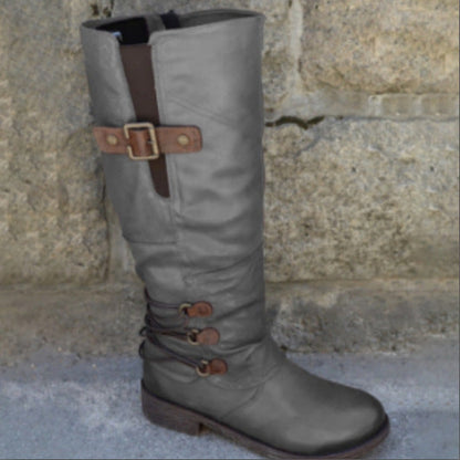 Damen Overknee Stiefel Modisch Komfortabel Blockabsatz