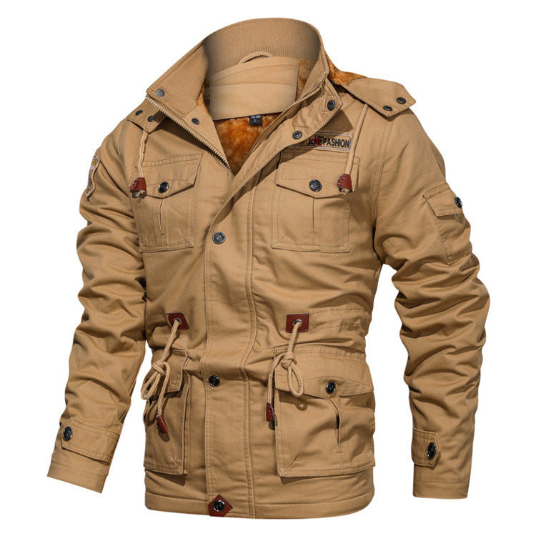 Herren Jacke Funktionell mit vielen Taschen Hochkragen - BerlinGlamour