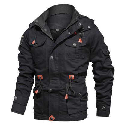Herren Jacke Funktionell mit vielen Taschen Hochkragen
