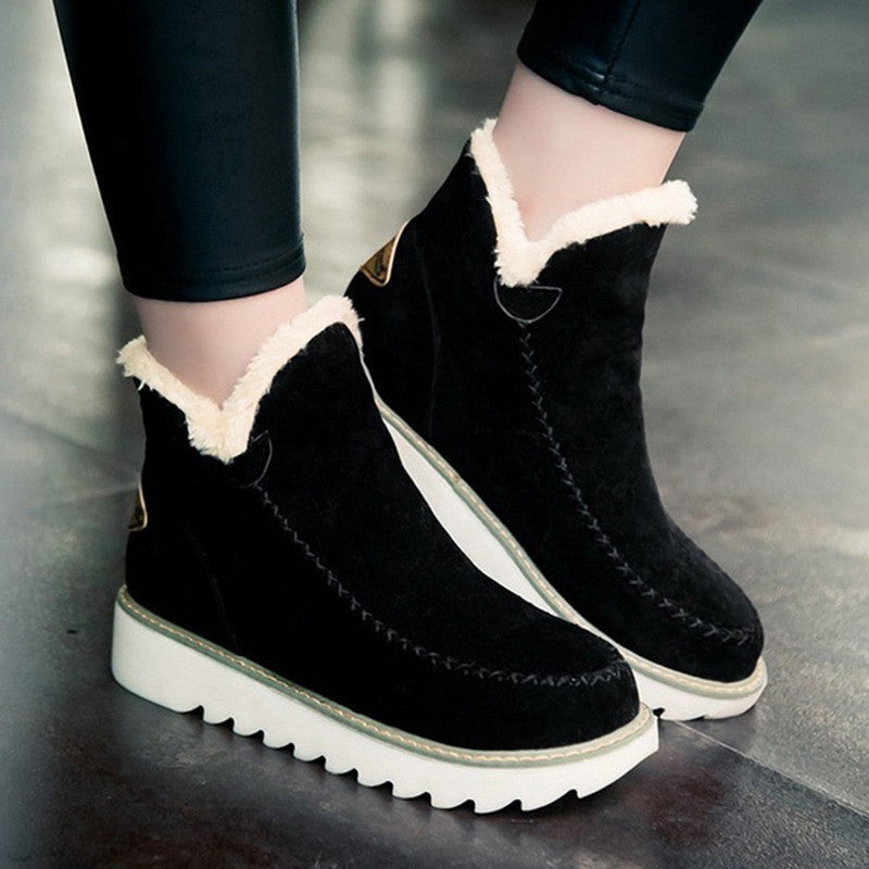 Damen Stiefel Mokassin Weich Schlicht Mit Innenfutter