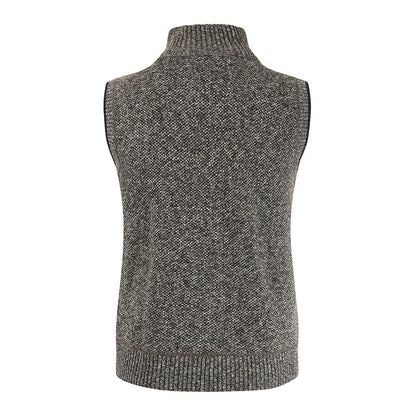 Herren Strickweste Stehkragen Reißverschluss Modern