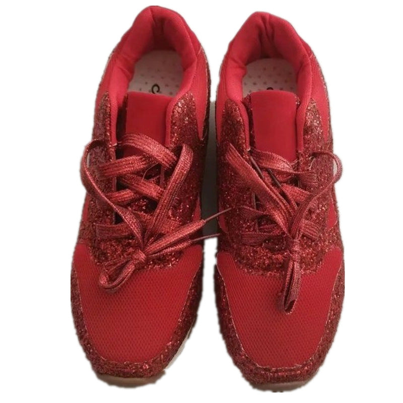 Damen Sneaker Glitzer Schuhe Modisch