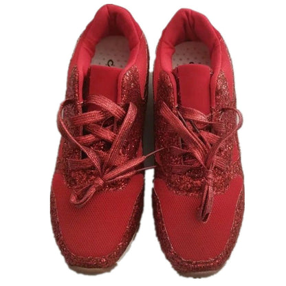 Damen Sneaker Glitzer Schuhe Modisch