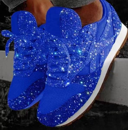 Damen Sneaker Glitzer Schuhe Modisch