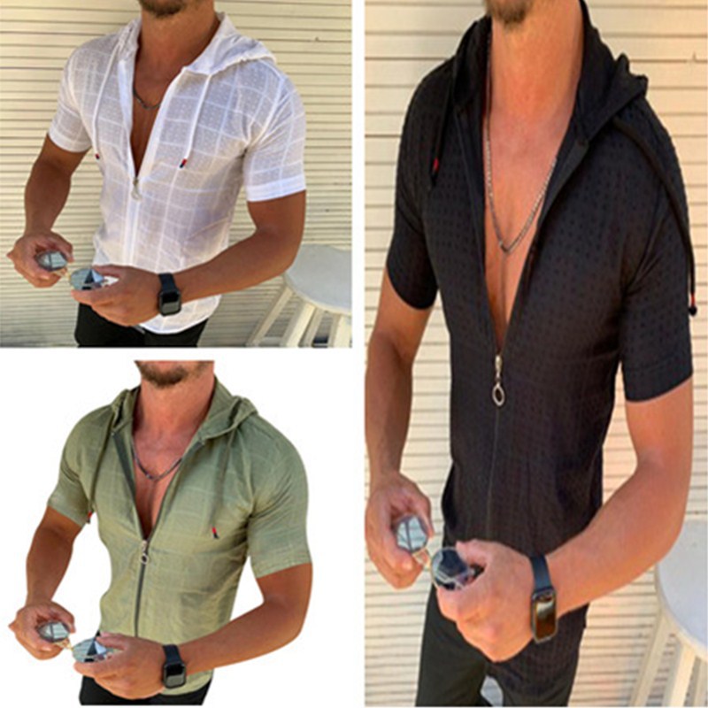 Herren Sportshirt Zip-Up Funktionsshirt Laufshirt