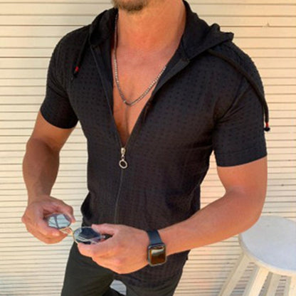 Herren Sportshirt Zip-Up Funktionsshirt Laufshirt - BerlinGlamour
