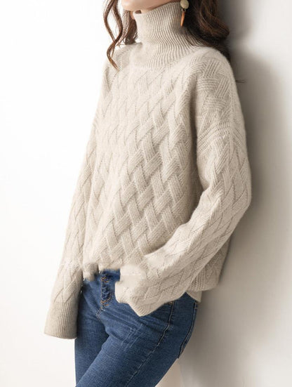 Damen Rollkragenpullover Frühling Leicht Modern