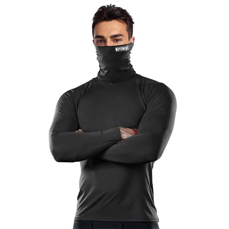 Herren Langarmshirt Stehkragen Kompressor Hemd Modern - BerlinGlamour