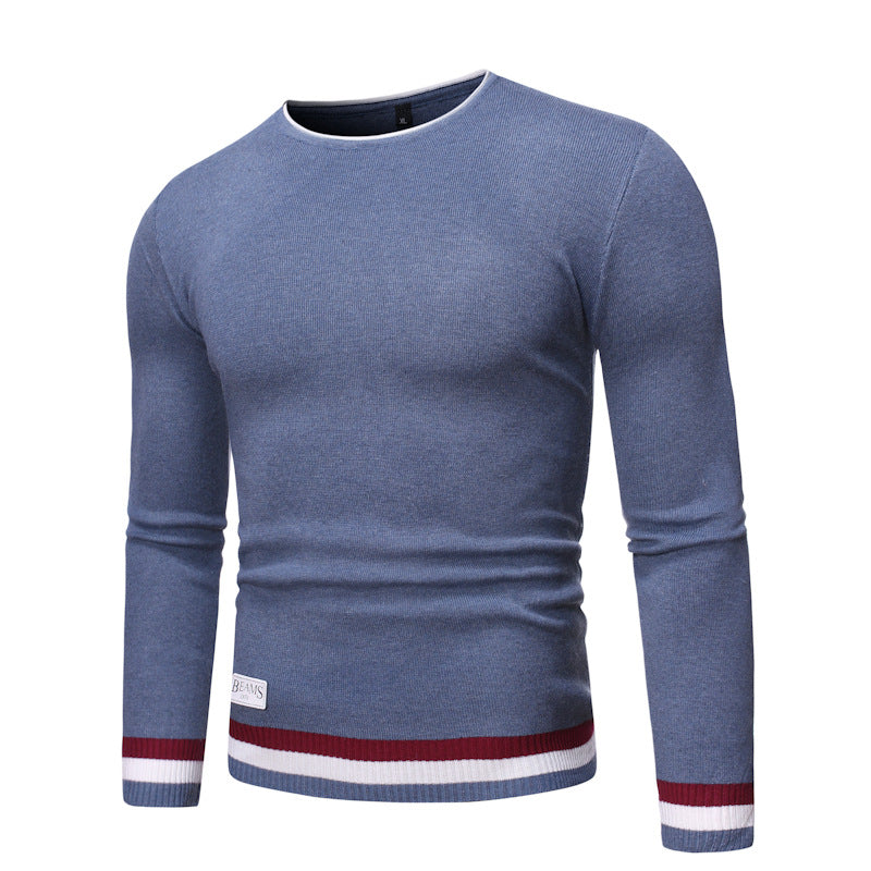 Herren Pullover Feinstrick Marineblau Modern - BerlinGlamour