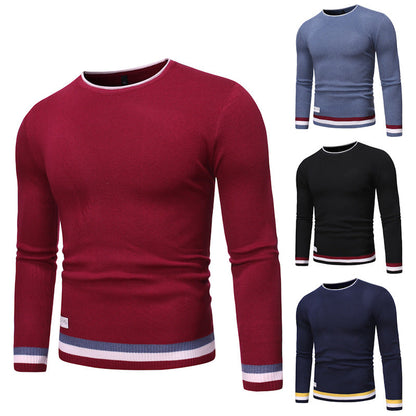 Herren Pullover Feinstrick Marineblau Modern
