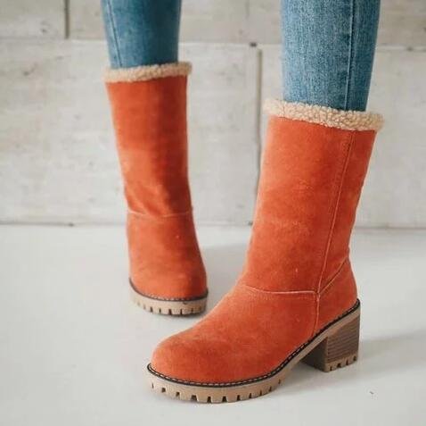 Damen Stiefeletten Warm Komfortabel Kunstfell Winter