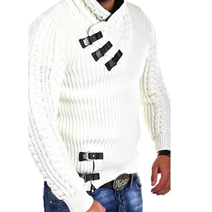 Herren Pullover Strick Modern Schalkragen Elegent