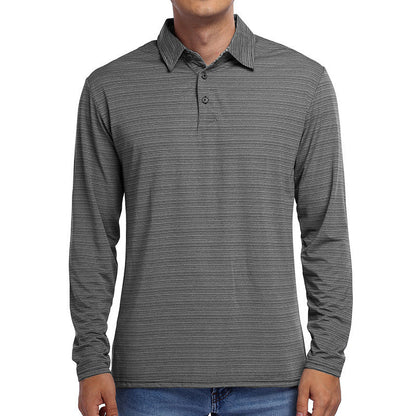 Herren Polo-Shirt Langarm Modern Sportlich