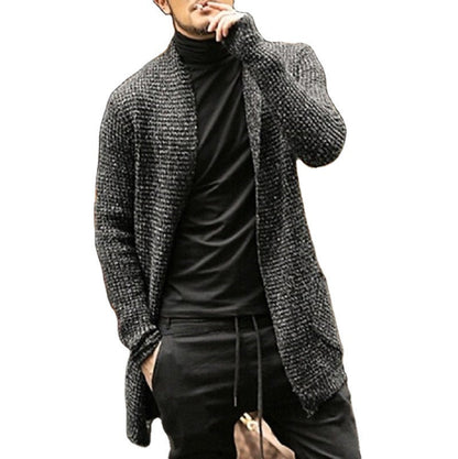 Herren Strickcardigan Eleganter Offener Vorderteil Lässig Modern