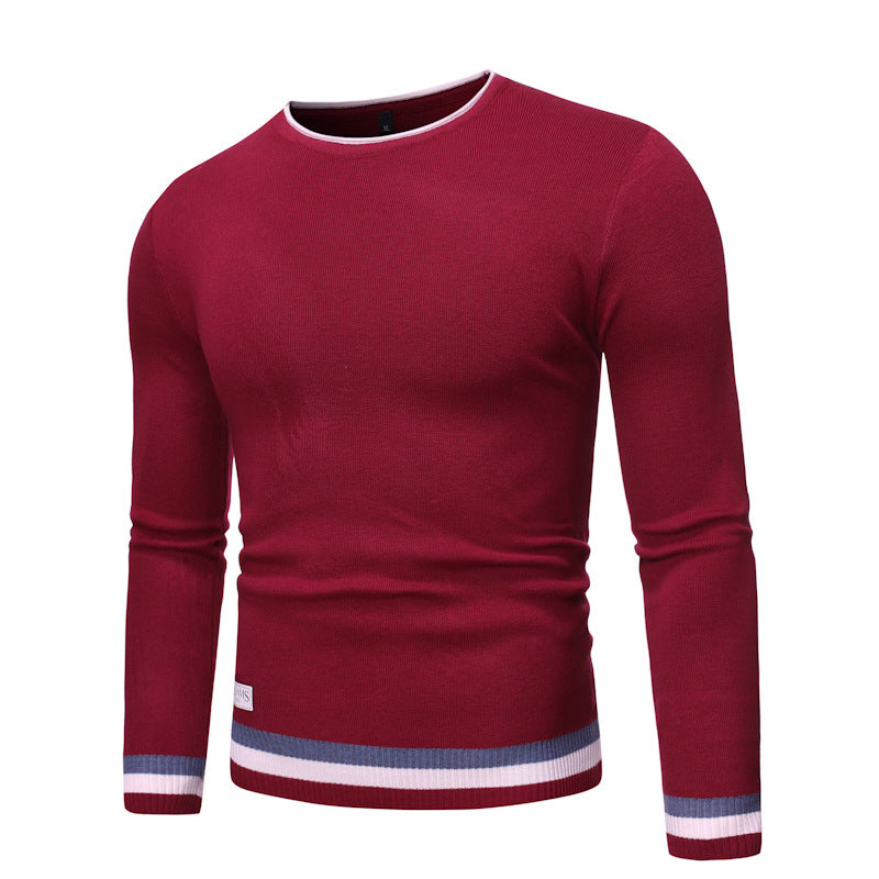Herren Pullover Feinstrick Marineblau Modern