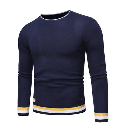 Herren Pullover Feinstrick Marineblau Modern