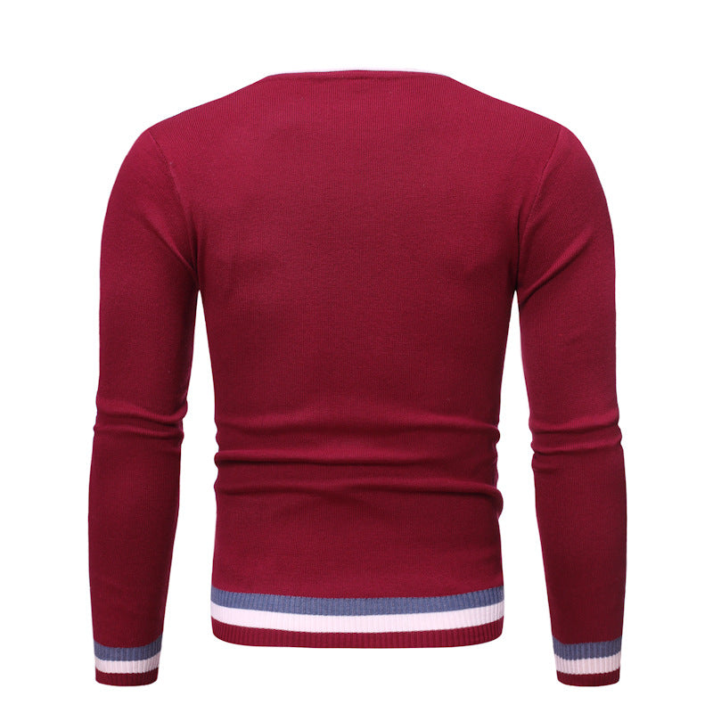 Herren Pullover Feinstrick Marineblau Modern