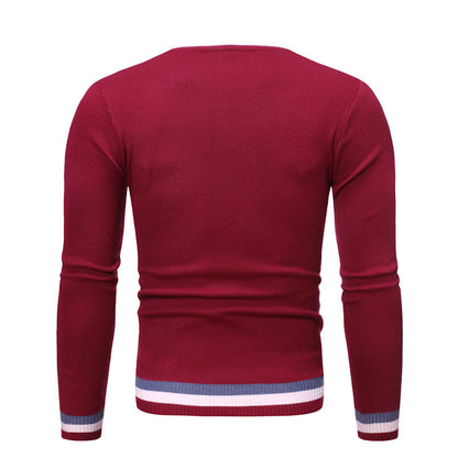 Herren Pullover Feinstrick Marineblau Modern
