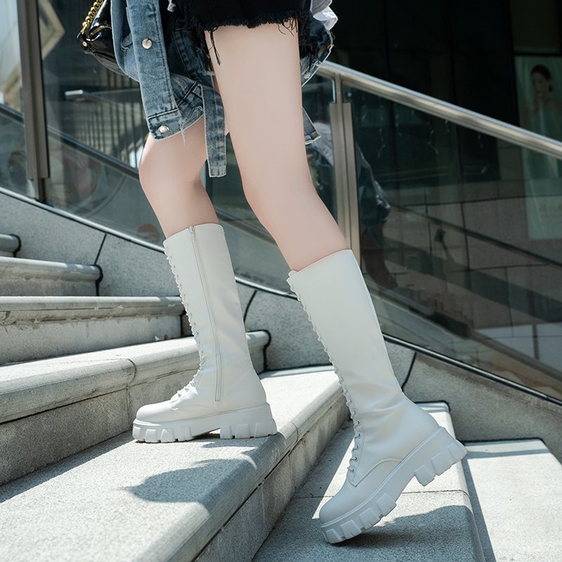 Damen Stiefel Hoch Schnürstiefel Robust Winter