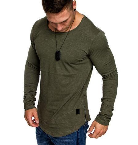Herren Slim-Fit T-Shirt Langarm Moderner Schnitt