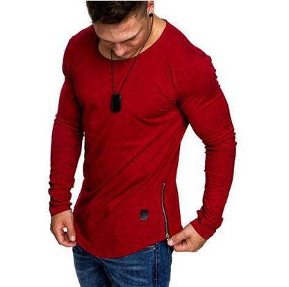 Herren Slim-Fit T-Shirt Langarm Moderner Schnitt