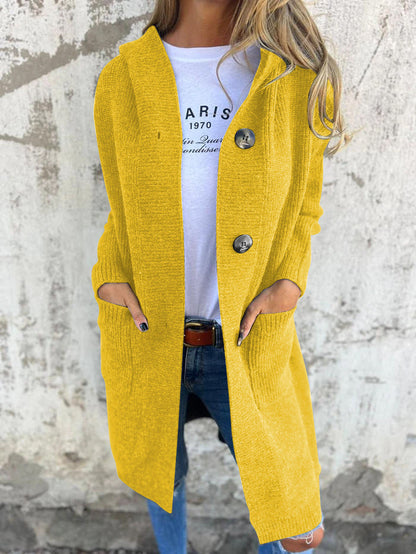 Lange Strickjacke Bequem Warm Frauen